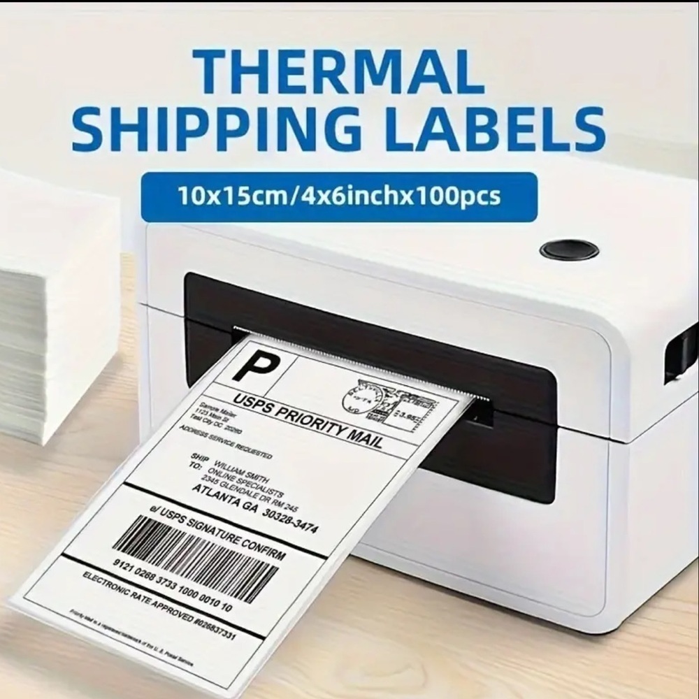 250pcs, Label Sticker, 4"x6" Direct Thermal Labels For Barcodes, Address, Home